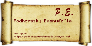 Podhorszky Emanuéla névjegykártya